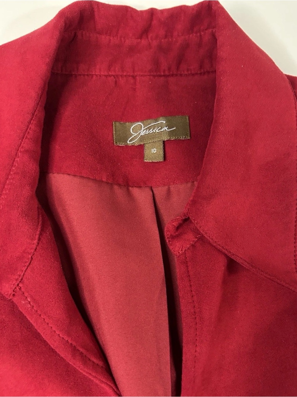Jessica Women's Deep Red Blazer Jacket